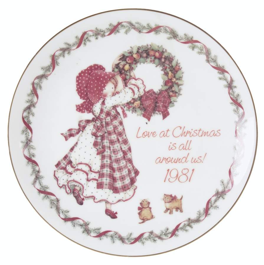 Christmas Plate Love At Christmas Is All Around Us - No Box 81a by Holly Hobbie-1