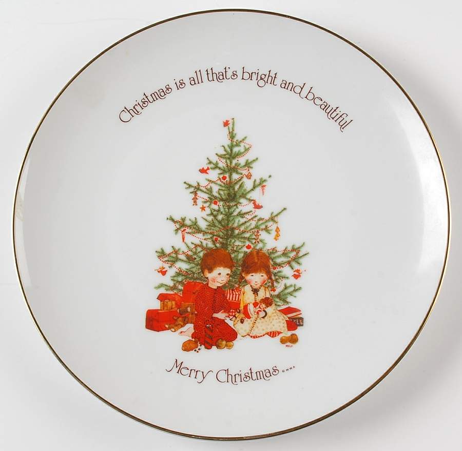 Christmas Plate Christmas Is All That's Bright & Beautif - No Box75a by Holly Hobbie-1