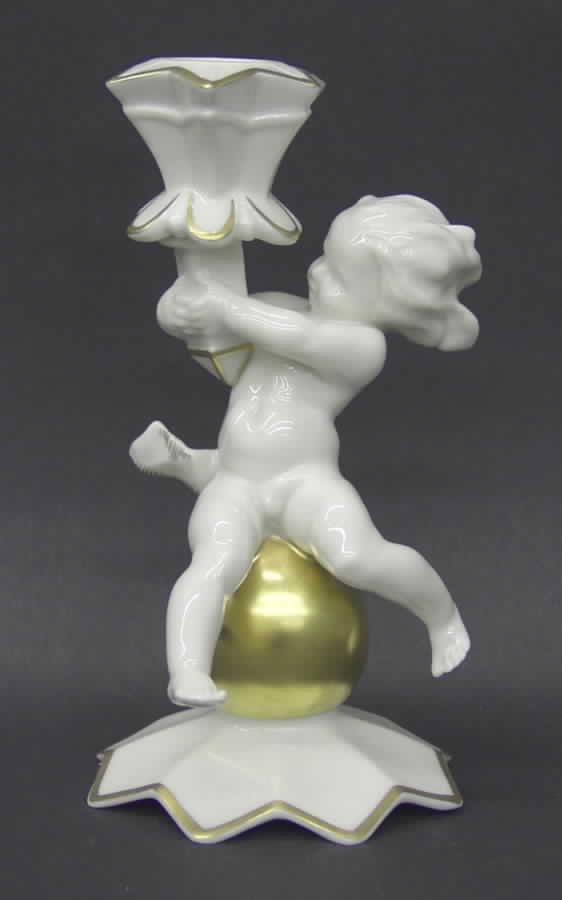 Giftware Cherub Candleholder-Facing Right - Boxed by Hutschenreuther-1