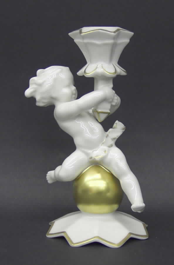 Giftware Cherub Candleholder-Facing Left - No Box by Hutschenreuther-1