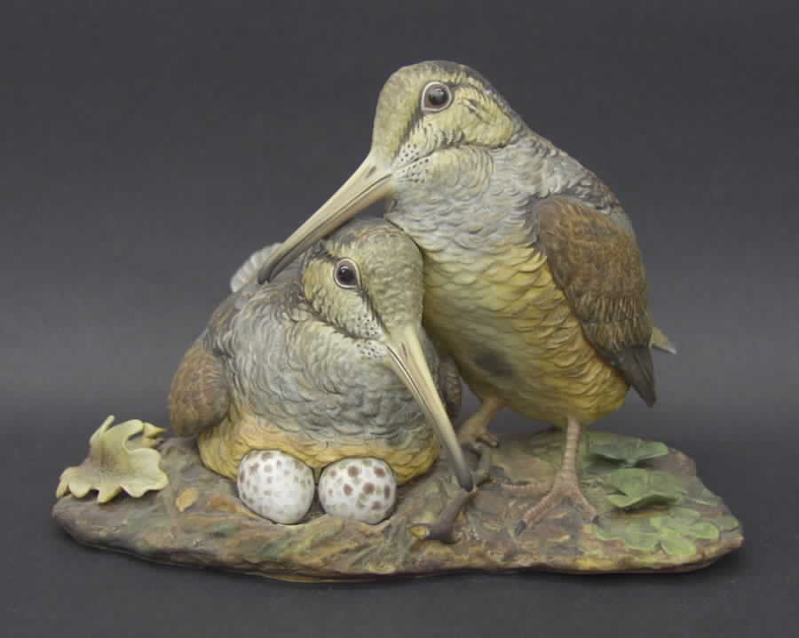 Gunther Granget Birds Woodcocks (A Family Affair) - Boxed by Hutschenreuther-1