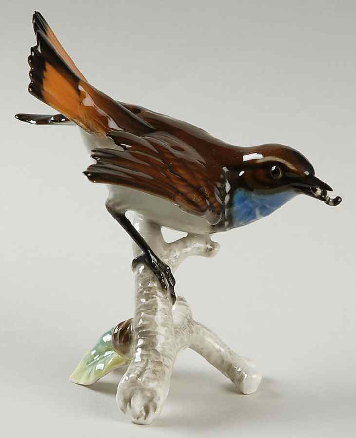Gunther Granget Birds Blue Throat - No Box by Hutschenreuther-1