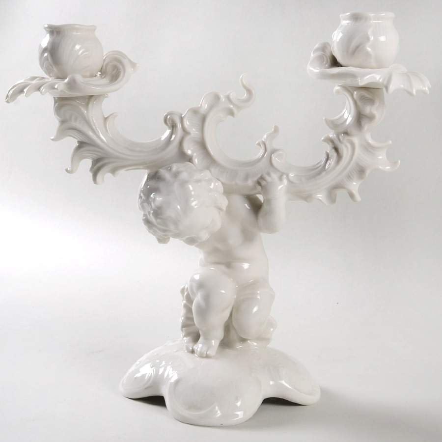 Giftware Cherub 2 Light Candleholder-White - With Box by Hutschenreuther-1