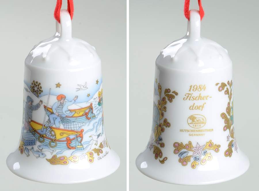 Annual China Christmas Bell Fishing Village - Boxed by Hutschenreuther-1