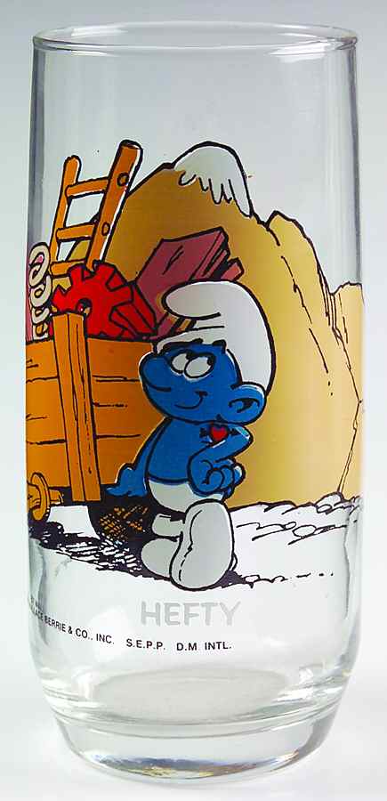 Smurf Glasses Hefty Smurf - No Box by Hardee's-1