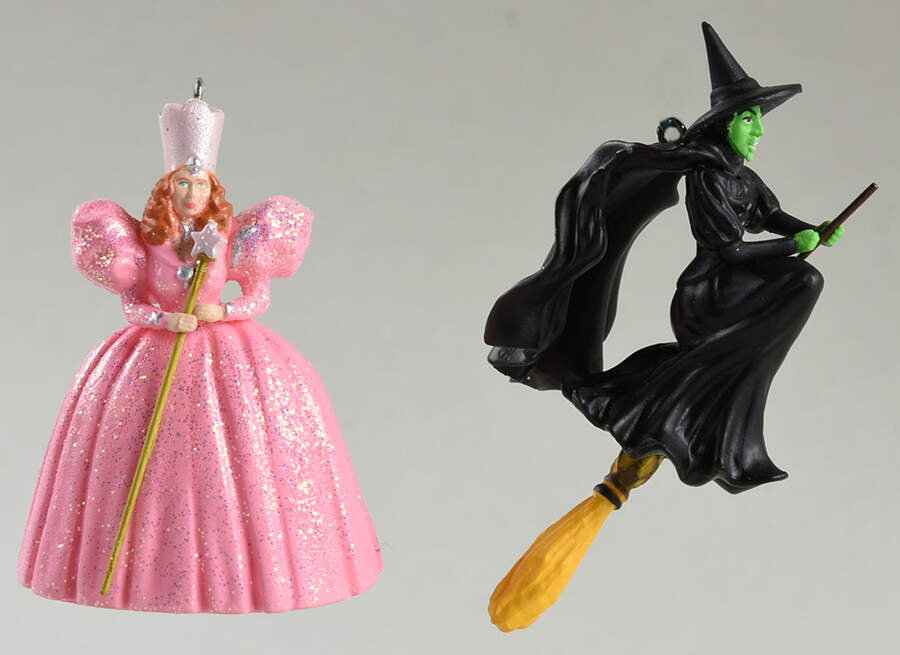 Wizard of Oz Glinda & The Wicked Witch Of The West - No Box by Hallmark Gold Crown-1