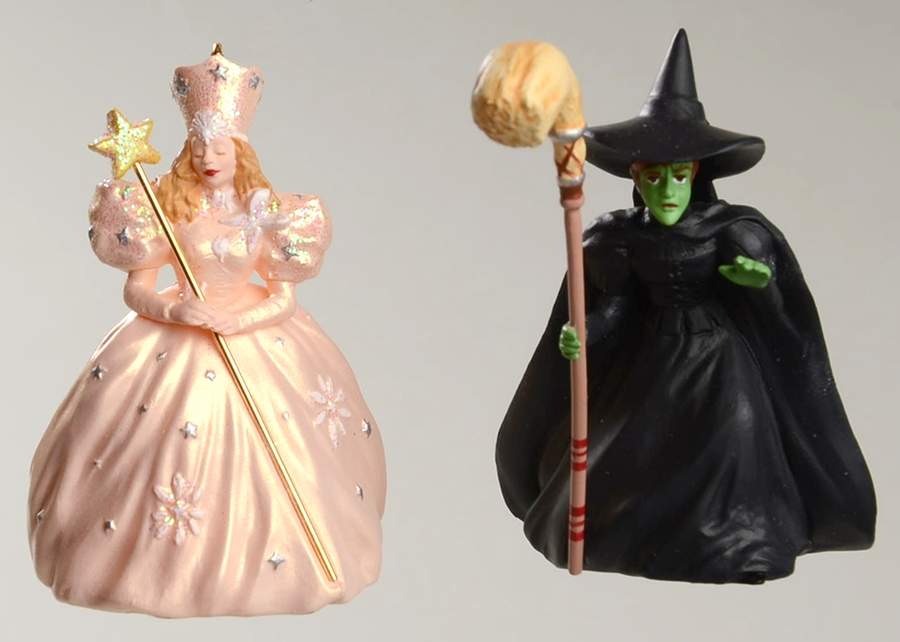 Wizard of Oz Glinda & Wicked Witch-Miniature-Set Of 2 - Boxed by Hallmark Gold Crown-1