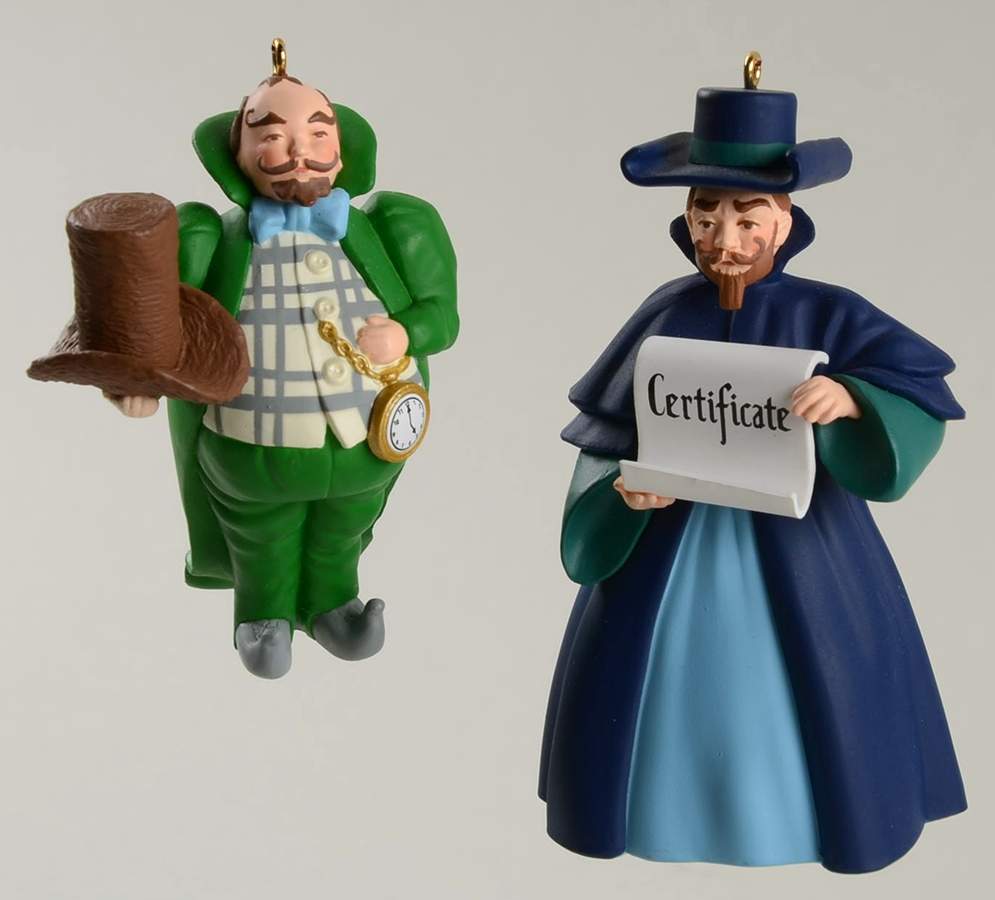 Wizard of Oz Munchkinland Mayor And Coroner-Set Of 2 - No Box by Hallmark Gold Crown-1