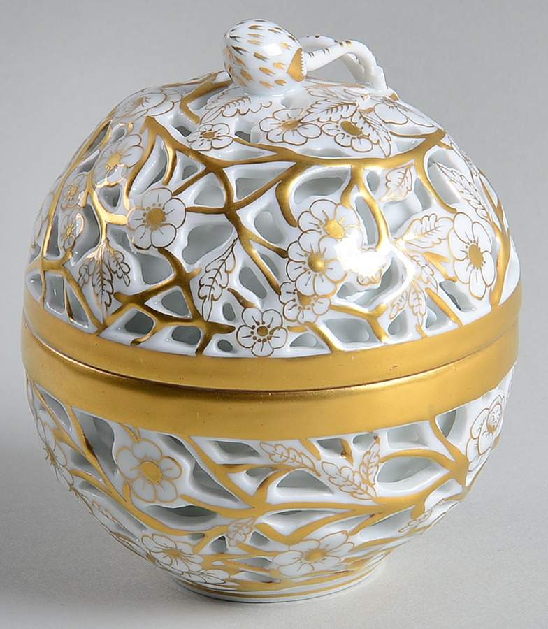 Boxes Open Work Ball-Gold - No Box by Herend-1