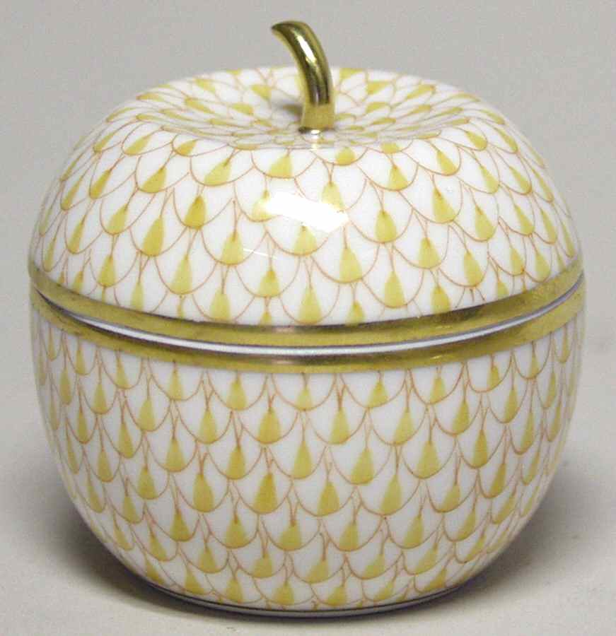 Boxes Apple Shaped Box-Yellow - No Box by Herend-1