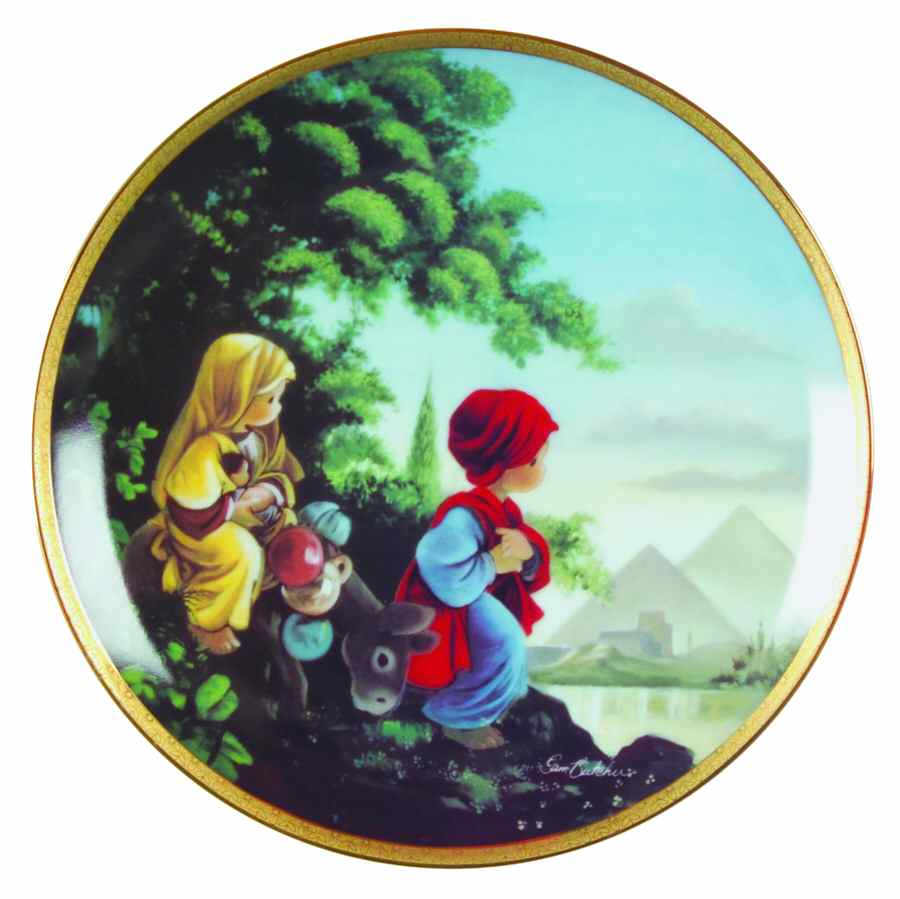 Precious Moments Bible Story The Flight Into Egypt - No Box by Hamilton Collection-1