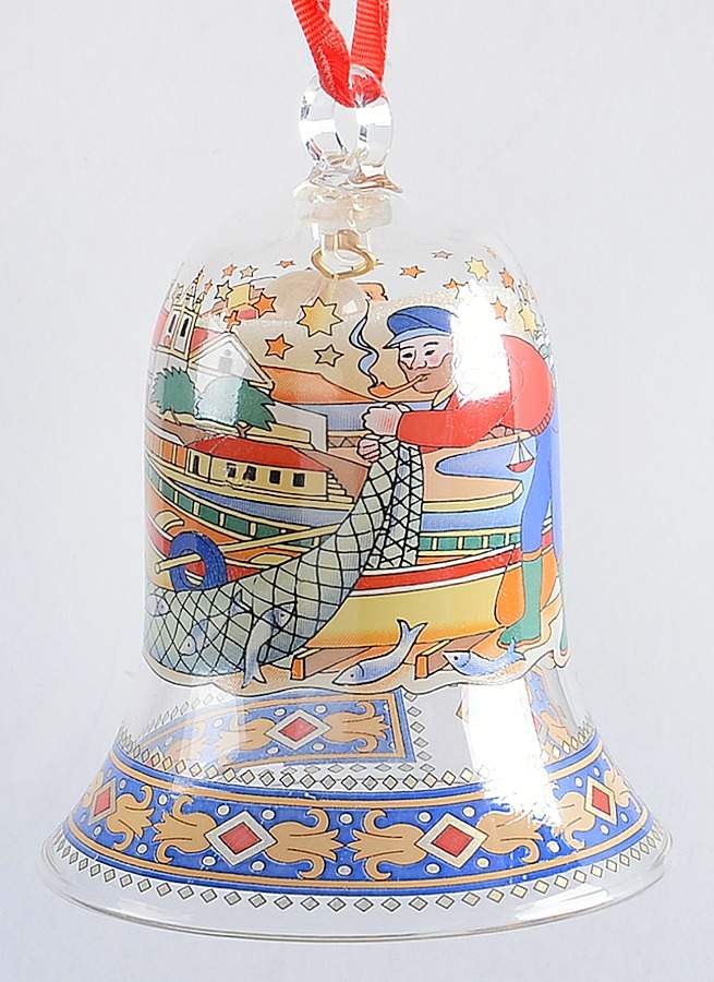 Annual Crystal Christmas Bell Sachsen - Boxed by Hutschenreuther-1