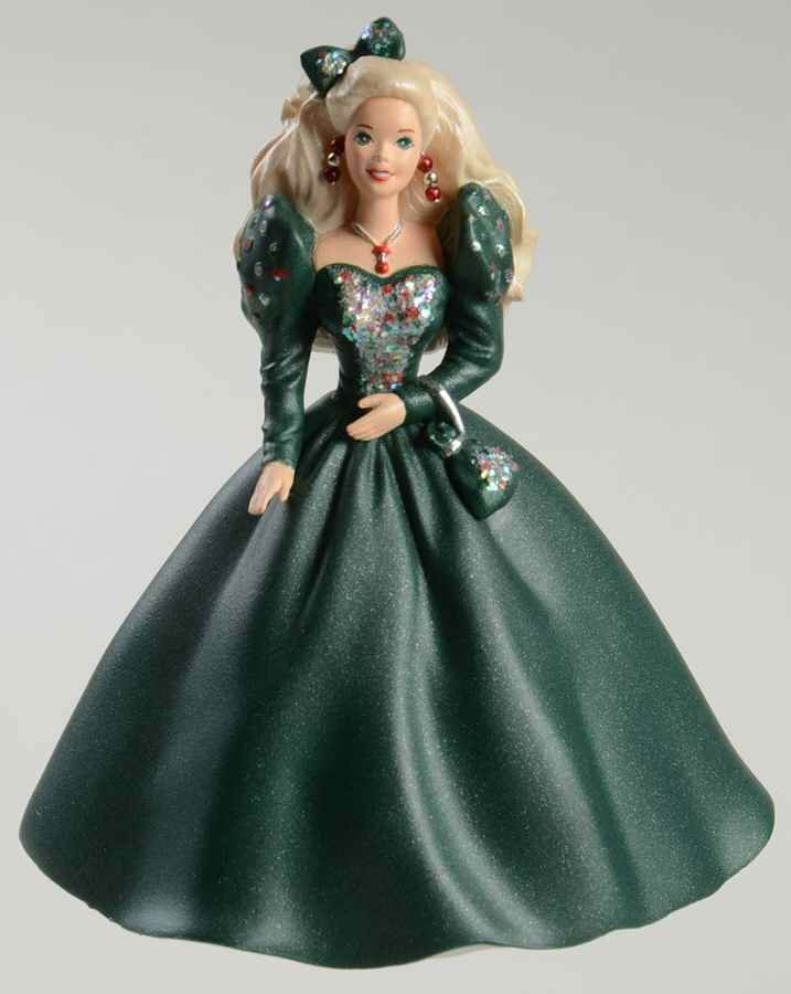 Happy Holidays Barbie Happy Holidays Barbie-1999 - No Box by Hallmark Gold Crown-1