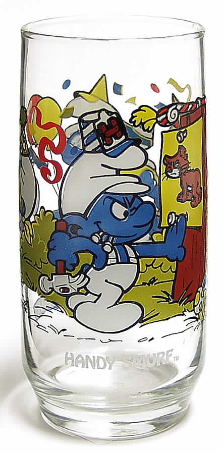Smurfs Glass Series #2 Handy Smurf - No Box by Hardee's-1