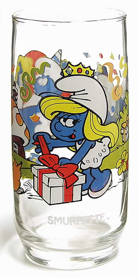 Smurfs Glass Series #2 Smurfette - No Box by Hardee's-1