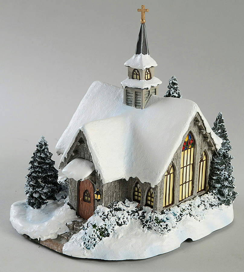 Thomas Kinkades Village Christmas Christmas Chapel - No Box by Hawthorne Village-1