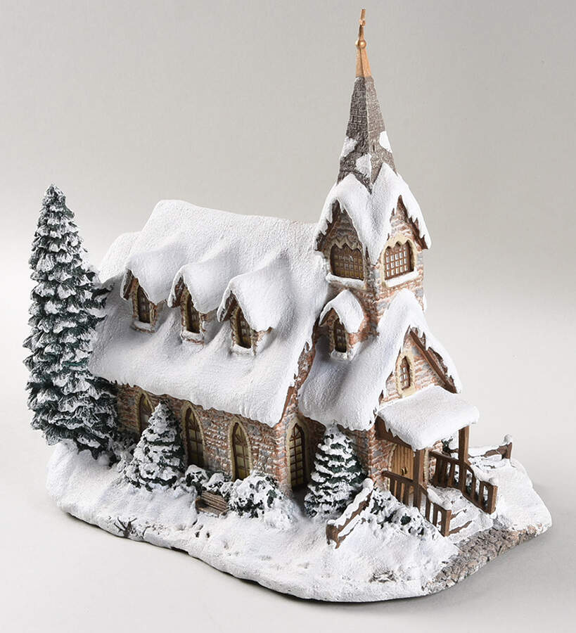 Thomas Kinkades Village Christmas Light Of Hope Church - No Box by Hawthorne Village-1