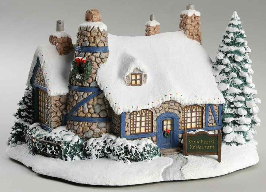 Thomas Kinkades Village Christmas Stonehearth Restaurant - No Box by Hawthorne Village-1