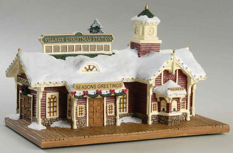 Thomas Kinkades Village Christmas Village Christmas Station - No Box by Hawthorne Village-1
