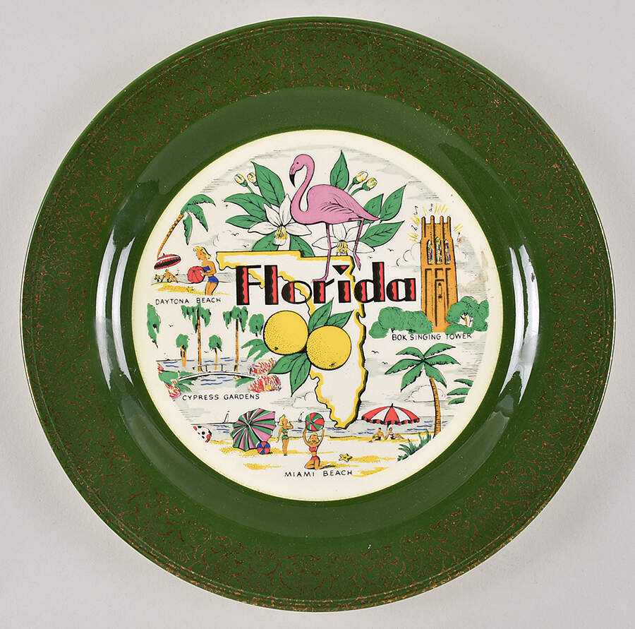 Homer Laughlin Plate Florida - No Box by Homer Laughlin -1