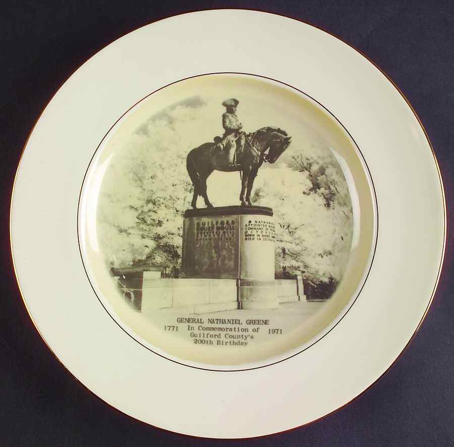 Homer Laughlin Plate Guilford County-General Greene - No Box by Homer Laughlin -1