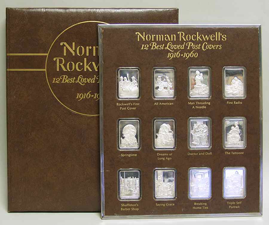 Twelve Best Loved Post Covers Set Of 12 Ingots In Notebook - With Box by Hamilton Collection-1