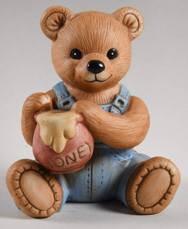 Homco Figurines Teddy Bear With Honey - No Box 45b by Homco-1