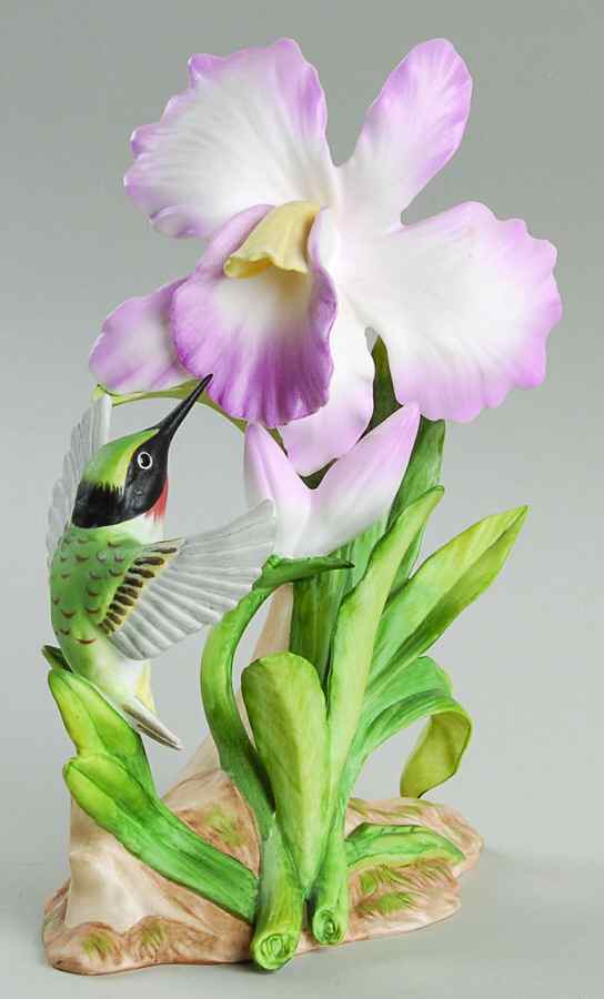 Homco Figurines Hummingbird With Orchid - With Box by Homco-1