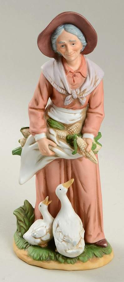 Homco Figurines Old Woman Feeding Ducks - No Box by Homco-1