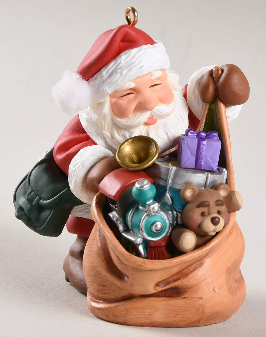 2005 Hallmark Christmas Ornaments Santa's Magic Sack-Vip Repaint - Boxed by Hallmark Gold Crown-1