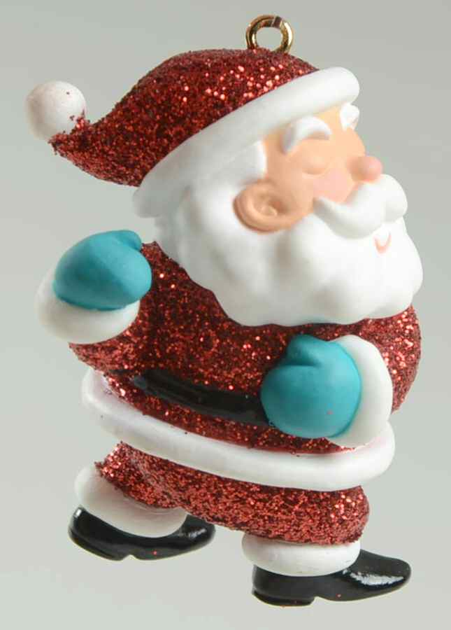 2005 Hallmark Christmas Ornaments Shake It Santa - Boxed by Hallmark Gold Crown-1