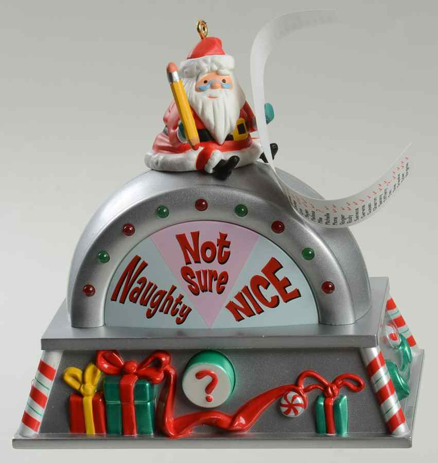 2005 Hallmark Christmas Ornaments Santa Knows! - No Box by Hallmark Gold Crown-1