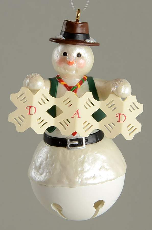 2005 Hallmark Christmas Ornaments Dad-Snowman Bell - No Box by Hallmark Gold Crown-1