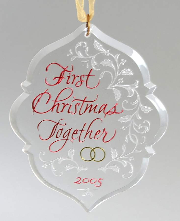 2005 Hallmark Christmas Ornaments First Christmas Together-Acrylic - Boxed by Hallmark Gold Crown-1
