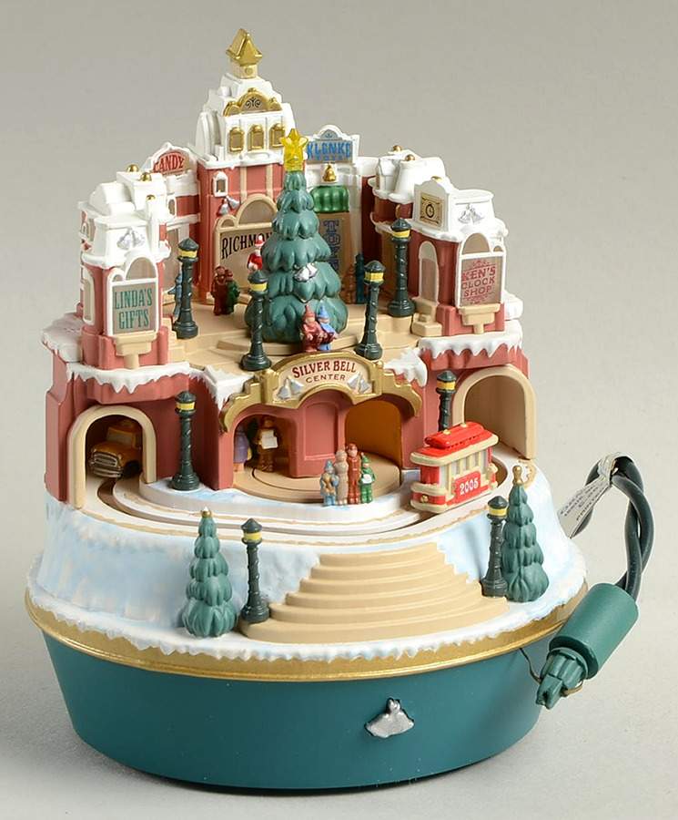 2005 Hallmark Christmas Ornaments City Sidewalks-Magic/Light/Music/Motion - Boxed by Hallmark Gold Crown-1