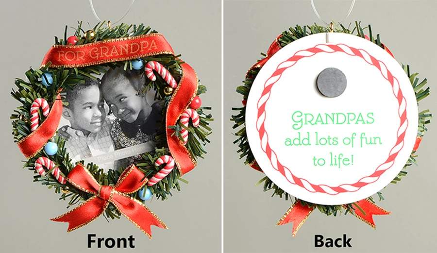 2005 Hallmark Christmas Ornaments For Grandpa Photo Holder - No Box by Hallmark Gold Crown-1
