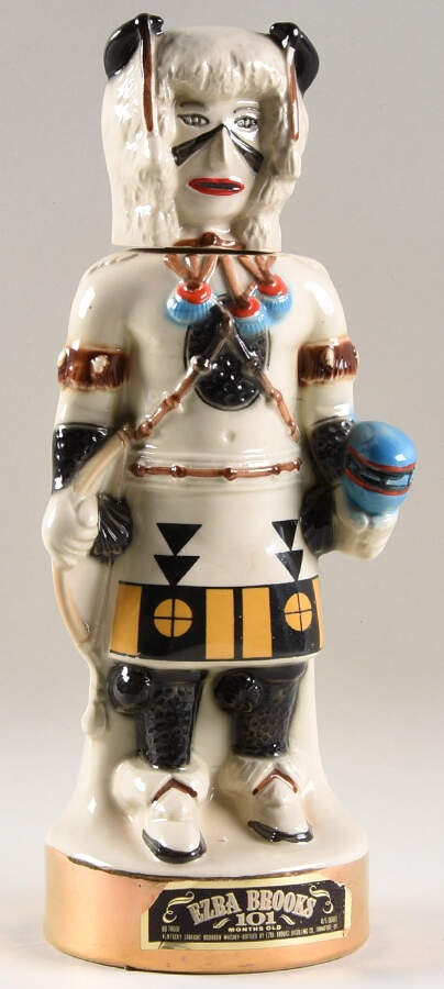 Ezra Brooks Decanters Buffalo Dancer  Kachina Series - No Box by Heritage China-1