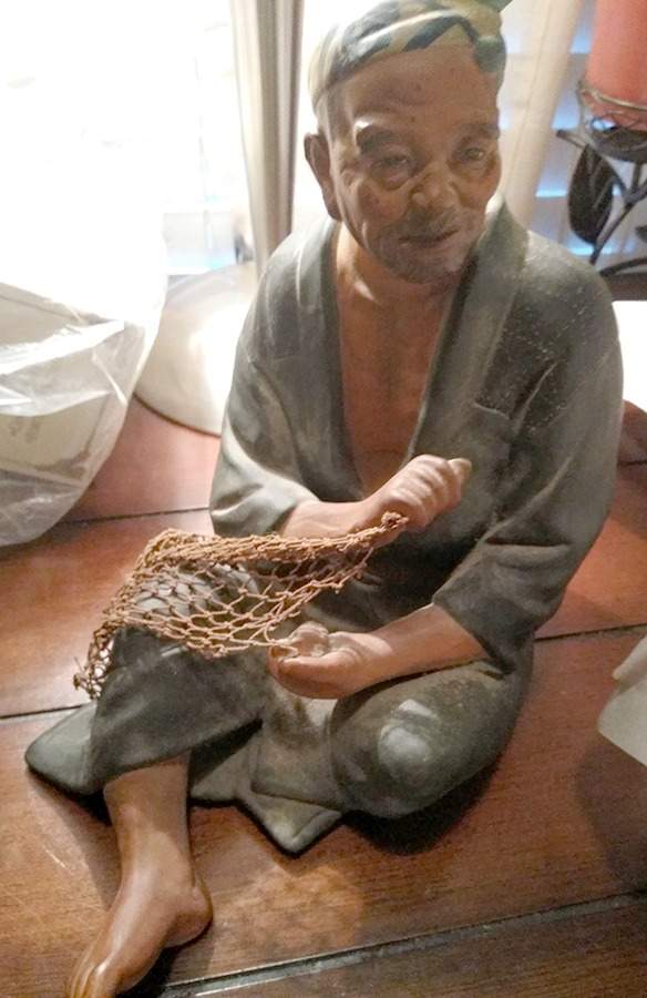 Hakata Urasaki Figurine Fisherman - Boxed by Hakata Urasaki-1