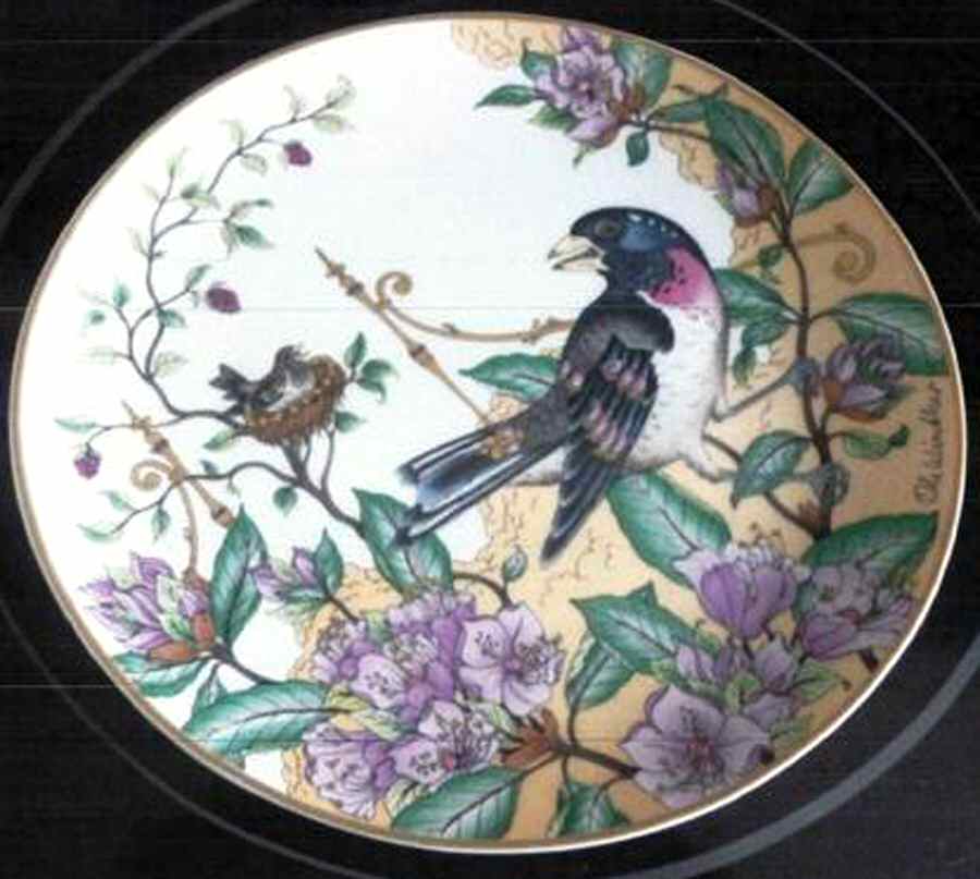 Songbirds of North America Rose-Breasted Grosbeak - No Box by Hutschenreuther-1