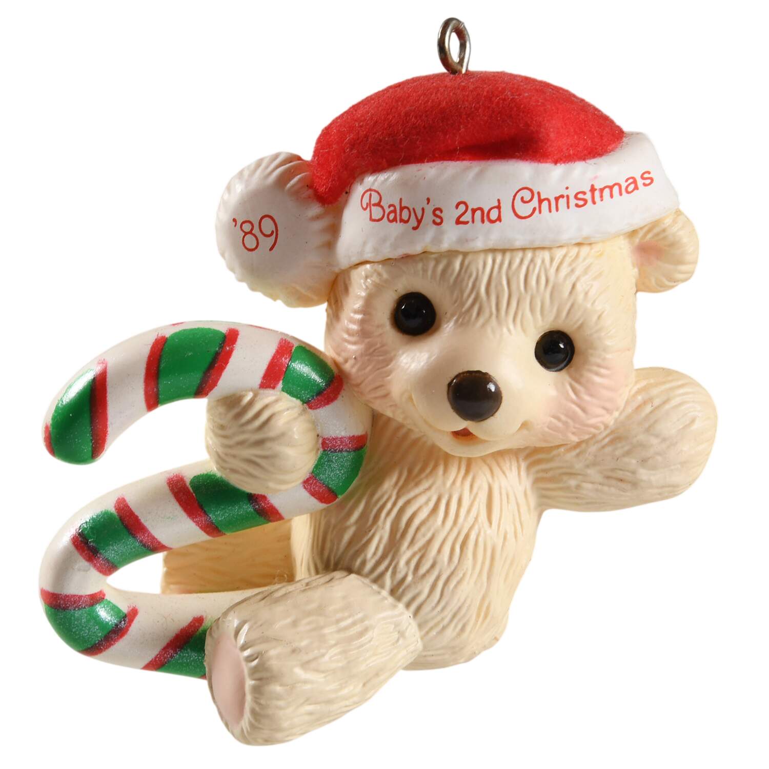 Child's Age Collection 1989-Babys 2nd Christmas-Bear - No Box by Hallmark Gold Crown-1