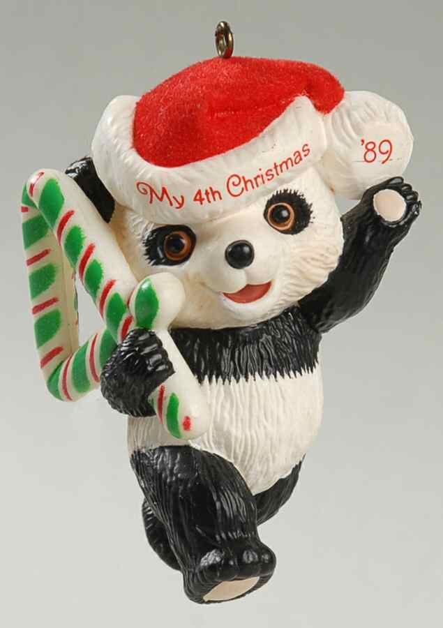 Child's Age Collection 1989-Childs 4th Christmas-Bear - No Box by Hallmark Gold Crown-1