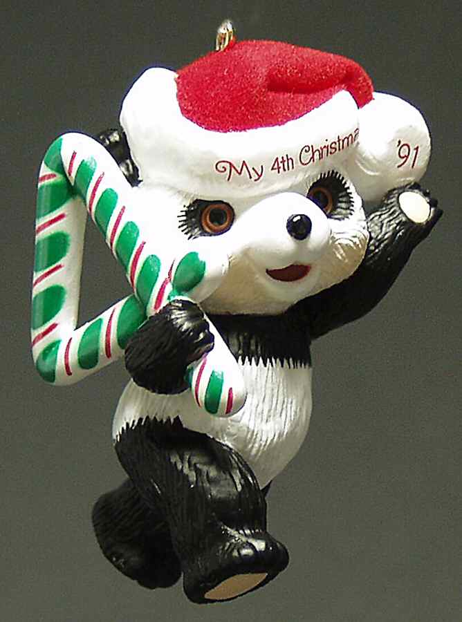 Child's Age Collection 1991-Childs 4th Christmas-Bear - No Box by Hallmark Gold Crown-1