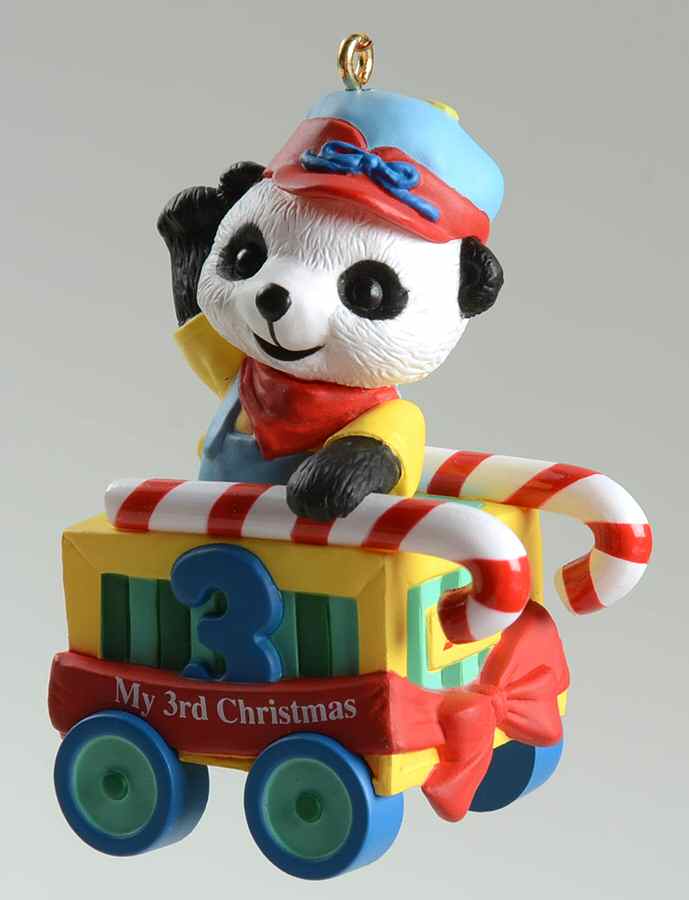 Child's Age Collection 2002-Childs 3rd Christmas-Bear - No Box by Hallmark Gold Crown-1