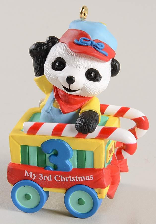 Child's Age Collection 2001-Childs 3rd Christmas-Bear - Boxed by Hallmark Gold Crown-1