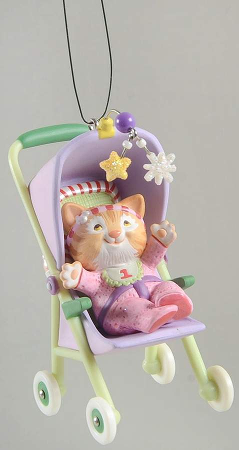Child's Age Collection 2005-Babys 1st Christmas-Girl - Boxed by Hallmark Gold Crown-1