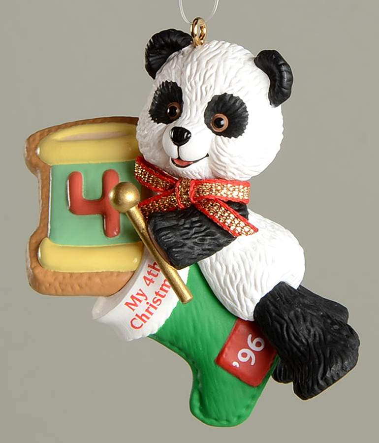 Child's Age Collection 1996-Childs 4th Christmas-Bear - No Box by Hallmark Gold Crown-1