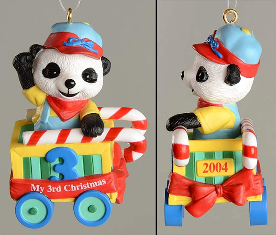 Child's Age Collection 2004-Childs 3rd Christmas-Bear - Boxed by Hallmark Gold Crown-1