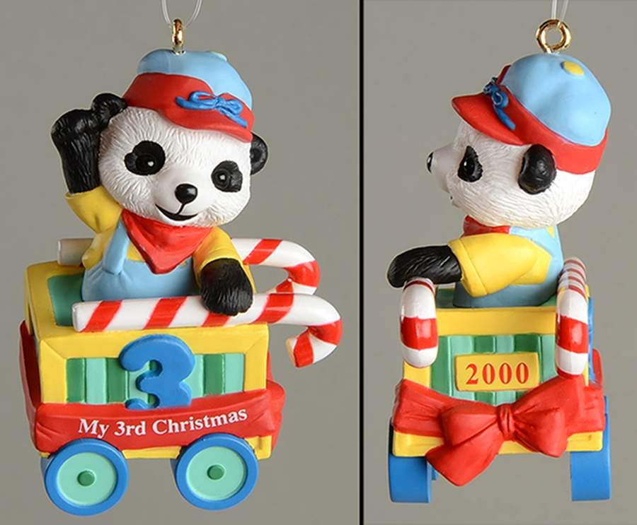 Child's Age Collection 2000-Childs 3rd Christmas-Bear - No Box by Hallmark Gold Crown-1