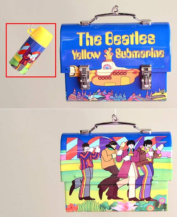 The Beatles Beatles Lunchbox Ornament - No Box by Hallmark Gold Crown-1