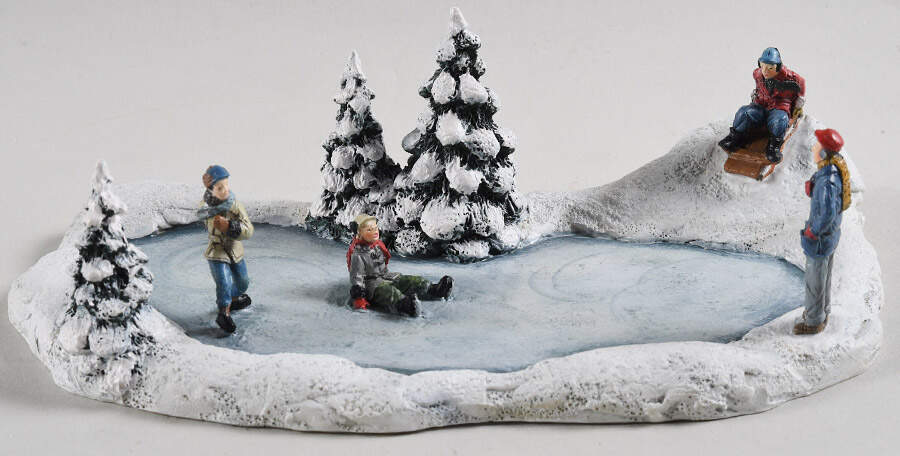 Christmas Village Accessories The Skating Pond - Boxed by Hawthorne Village-1
